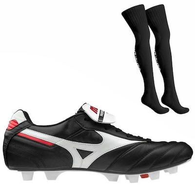 Kit Chuteira de Campo Mizuno Morelia Ii Japan - Adulto + Par De Meião - Foto 1