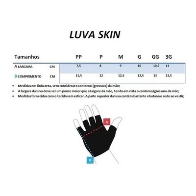 Luva Meio Dedo Skin Sport Fun Curta Clarino - Adulto - Foto 5
