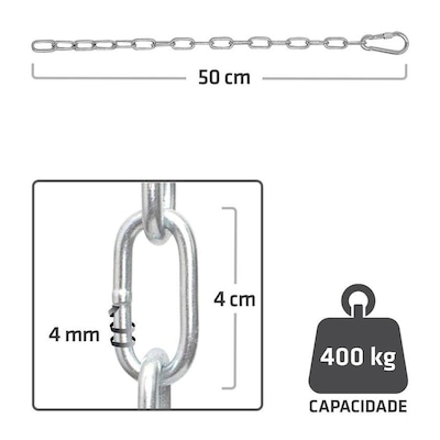 Kit de Corrente para Saco de Pancada 50cm - Foto 5