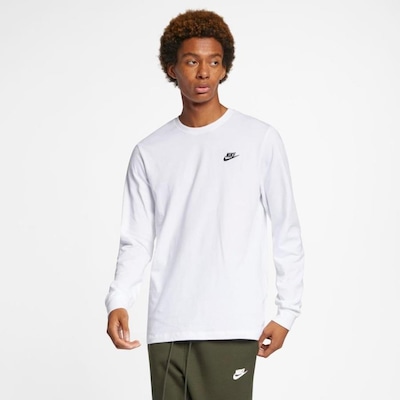 Camiseta Manga Longa Nike Sportswear Club Tee - Masculina - Foto 1