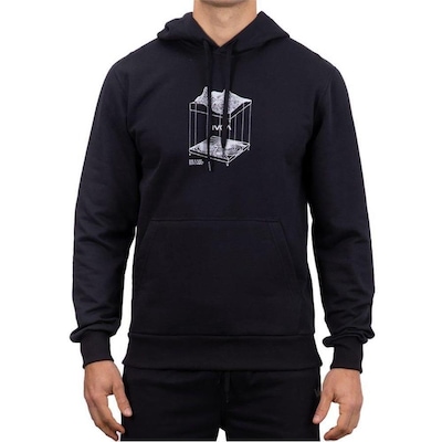 Blusão de Moletom com Capuz RVCA Canguru Topographic Oversize - Masculino - Foto 1
