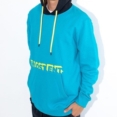 Blusão de Moletom com Capuz Lost Canguru Lost Ent - Masculino   Azul/Amarelo - Foto 2
