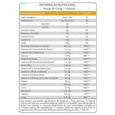 Kit de Polivitamínico A-Z Catarinense Pharma - 60 cápsulas - 5 unidades - Foto 3