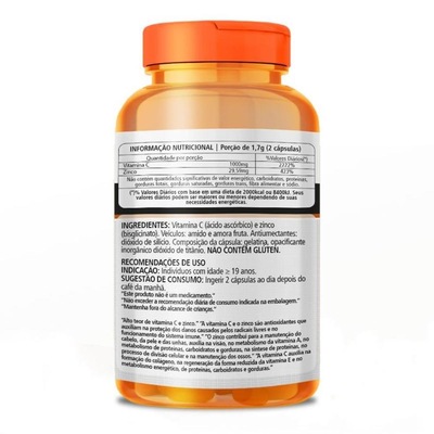 Kit de Vitamina C + Zinco Clinicmais 850mg - 60 cápsulas - 5 unidades - Foto 3