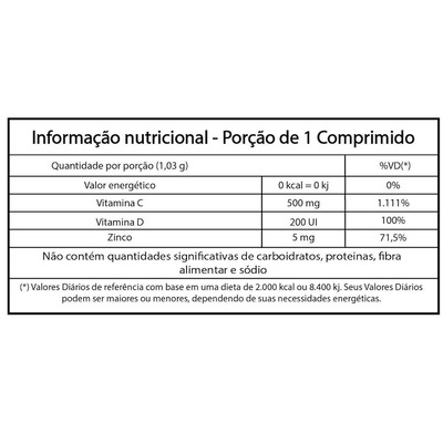 Kit 2 C-Triple Vitamina C 500mg + Zinco + D Divina - 100 Cápsulas - Foto 3