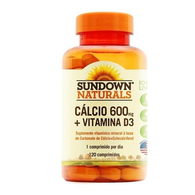 Cálcio 600mg + Vitamina D3 Sundown - 120 Cápsulas - Foto 1