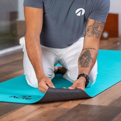 Tapete de Yoga Acte Sports Mat Master em EVA T137-AZ - Foto 5