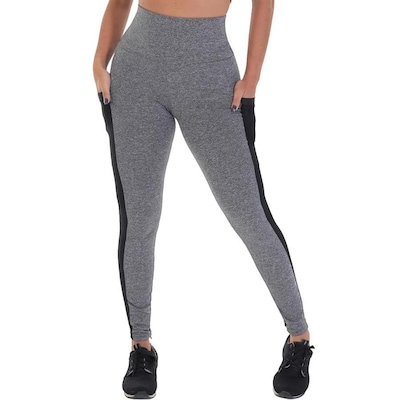 Calça Legging Fitness Frishop Microfibra Cós Alto - Feminina - Foto 1