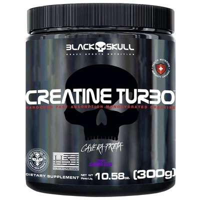 Creatina Monohidratada Black Skull Caveira Preta - Uva - 300g - Foto 1