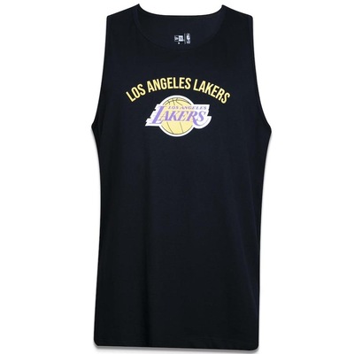 Camiseta Regata New Era Regular NBA Los Angeles Lakers Core Preta - Masculino - Foto 1