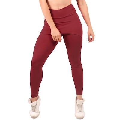 Calça Legging Vekyo Suplex com Saia Tapa Bumbum - Feminina - Foto 1