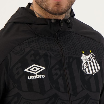 Jaqueta Umbro Corta Vento Santos Treino 2022 - Masculina - Foto 4