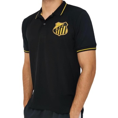 Camisa Polo do Santos RetrôMania Ouro - Masculina - Foto 1