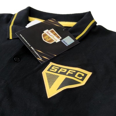 Camisa Polo do São Paulo RetrôMania Ouro - Masculina - Foto 3