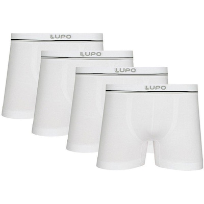 Kit Cuecas Boxer Lupo Microfibra sem Costura - 4 Unidades - Adulto - Foto 1
