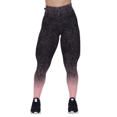 Calça Legging Orbis Fitness Degradê Recortes Cós Alto Poliamida - Feminina - Foto 1