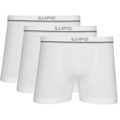 Kit de Cuecas Boxer Lupo Microfibra sem Costura - Adulto - 3 Unidades - Foto 1