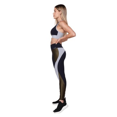 Calça Legging AVA Fitness Wear Suplex Poliamida Com Recorte - Feminina - Foto 5