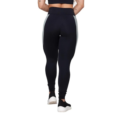 Calça Legging AVA Fitness Wear Suplex Poliamida Com Recorte - Feminina - Foto 3