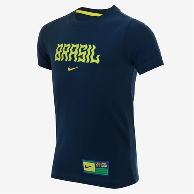Camiseta do Brasil Nike 22 Swoosh - Infantil - Foto 1