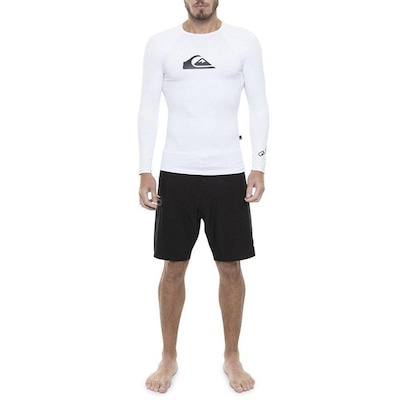 Rashguard Manga Longa Quiksilver Surf All Times - Foto 4