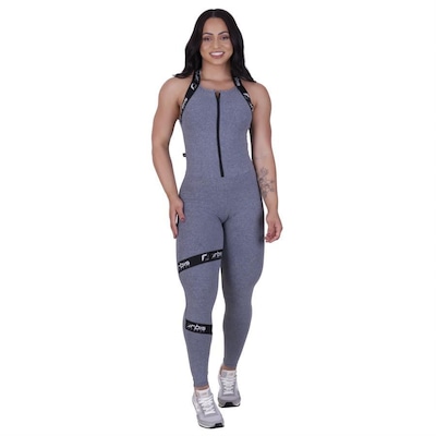 Macacão Orbis Fitness com Zíper Frontal e Elástico Personalizado - Feminino - Foto 1