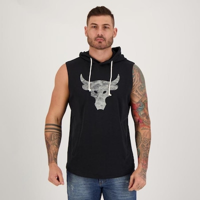 Camiseta Regata de Moletom Under Armour Project Rock - Masculino - Foto 1