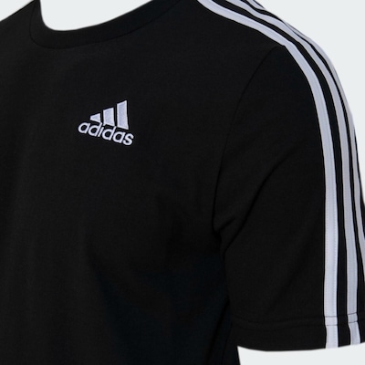 Camiseta adidas Essentials 3-Listras - Masculina - Foto 3