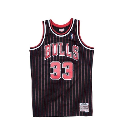 Camiseta Regata de Basquete Jersey Mitchell & Ness NBA Chicago Bulls Scottie Pippen 33 - Masculina - Foto 1