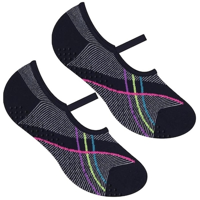 Kit de Meias Selene Sapatilha Antiderrapante - 3 Pares - Feminino - Foto 3