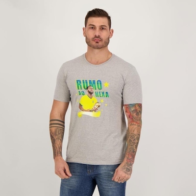 Camiseta Futfanatics Neymar Hexa - Masculina - Foto 3