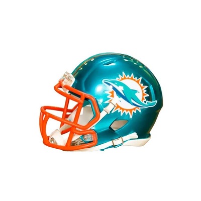 Mini Capacete Riddell NFL Miami Dolphins Flash Speed - Foto 3