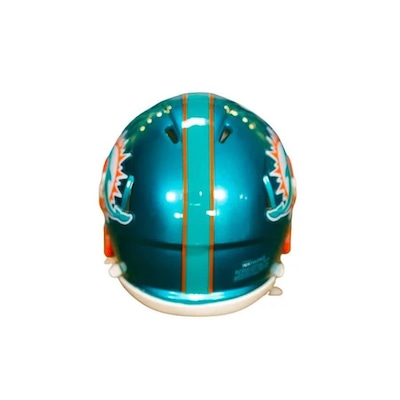 Mini Capacete Riddell NFL Miami Dolphins Flash Speed - Foto 4