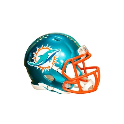 Mini Capacete Riddell NFL Miami Dolphins Flash Speed - Foto 1
