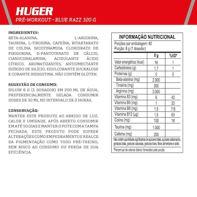 Huger Pre-Workout Integralmédica - 320g - Foto 2