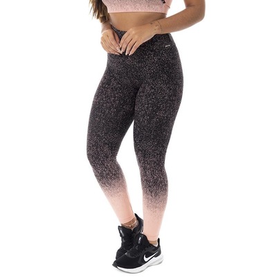 Calça Legging Orbis Fitness Cintura Alta Jacquard Degrade - Feminina - Foto 1