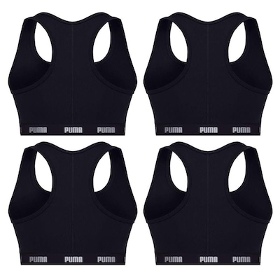 Kit Top Fitness Puma Nadador com Bojo - Feminino - 4 unidades - Foto 2