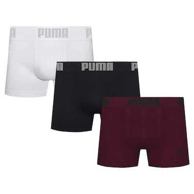 Kit Cuecas Boxer Puma Sem Costura - 3 Unidades - Masculina - Foto 1