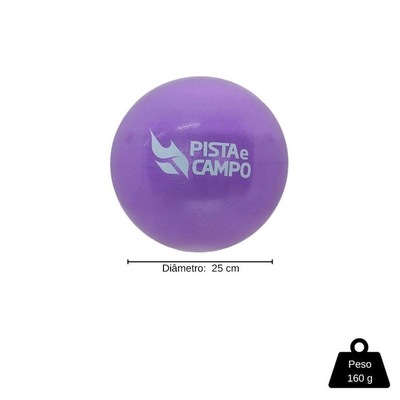 Mini Bola de Pilates Yoga Overball Fisio Antiderrapante Pista e Campo - 25cm - Foto 2