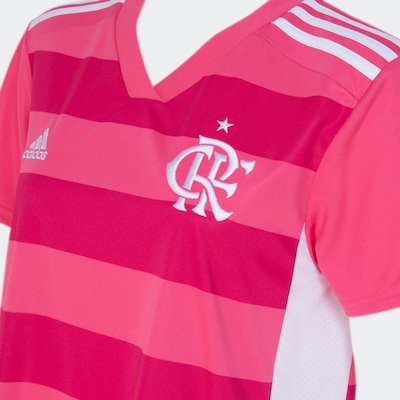Camisa do Flamengo 22 adidas Outubro Rosa - Feminina - Foto 5
