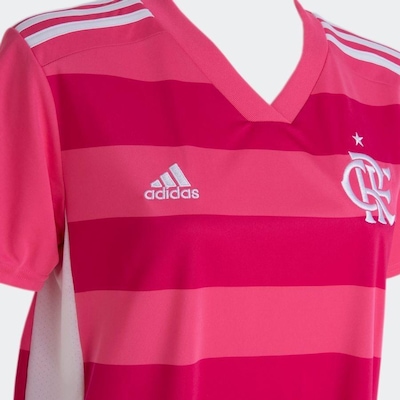 Camisa do Flamengo 22 adidas Outubro Rosa - Feminina - Foto 6