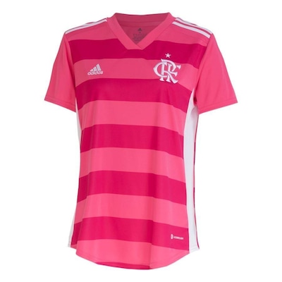 Camisa do Flamengo 22 adidas Outubro Rosa - Feminina - Foto 1