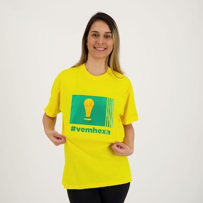Camiseta Futfanatics Brasil Vem Hexa - Masculina - Foto 1