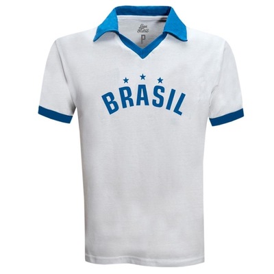 Camisa Liga Retrô Brasil Branco Estrelas 10 - Masculina - Foto 2