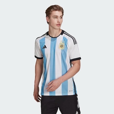 Camisa adidas Argentina 1 Copa Do Mundo 2022 - Masculina - Foto 3
