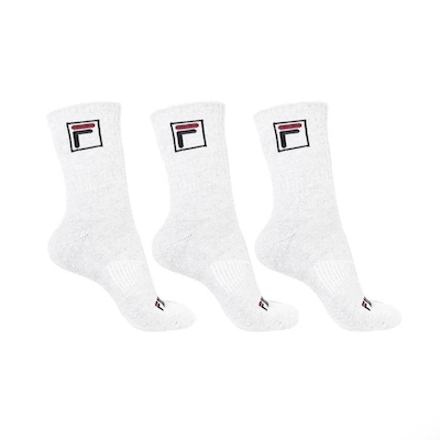 Meia Cano Alto Fila Tripack Fbox - 3 pares - Adulto - Foto 1