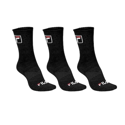 Meia Cano Alto Fila Tripack Fbox - 3 pares - Adulto - Foto 1
