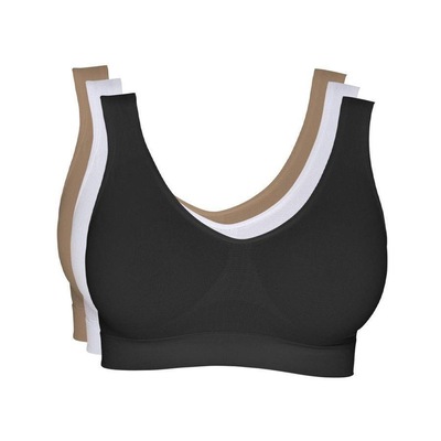 Top Fitness Hanes Alças Largas sem Costura 5762 - Feminino - 3 Unidades - Foto 1