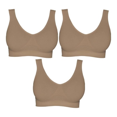 Top Fitness Hanes Alças Largas sem Costura 5762 - Feminino - 3 Unidades - Foto 2
