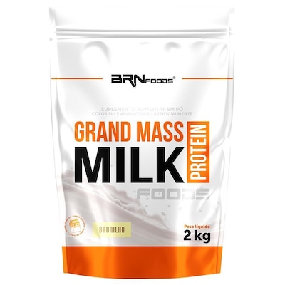 Grand Mass Milk Protein Foods BRN Foods - Baunilha - 2 kg - Foto 1